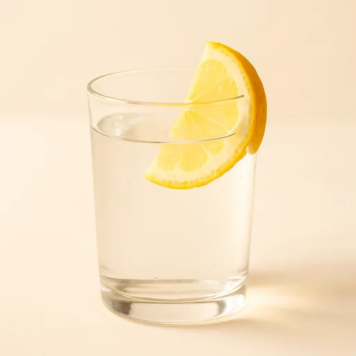 Water with a squeeze of lemon juice