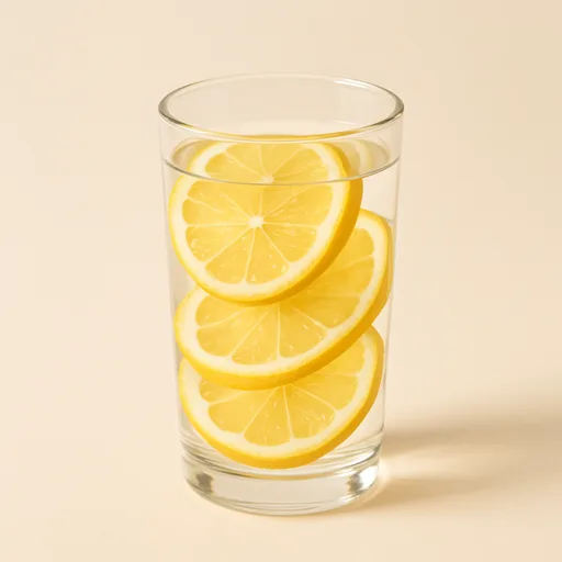 Water with lemon slices