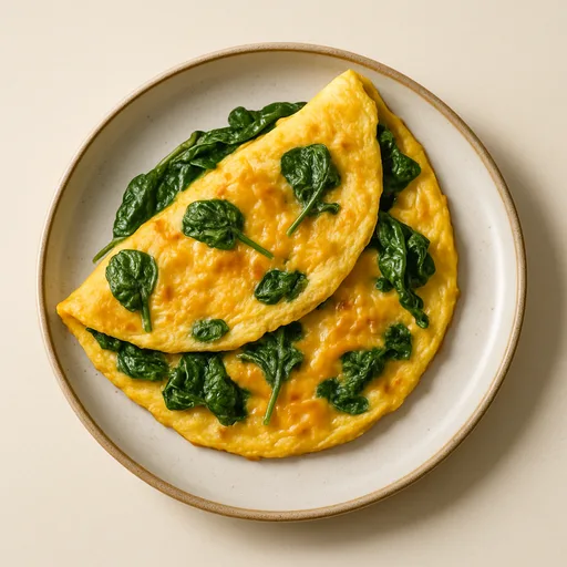 Cheese & spinach omelette
